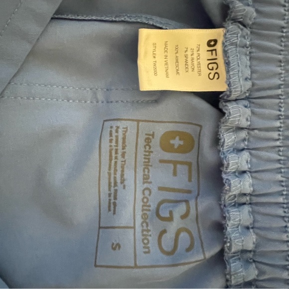 Figs Men's Cairo Blue Cargo Jogger Scrub Pants Small - Picture 4 of 4